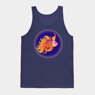 Illustration of fantastic goldfish Tank Top